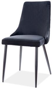 Židle Piano B Velvet černý Bluvel 19, kov černá matná