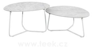 Apple Bee Konferenční stolky Pine Key (sada 2 ks), Apple Bee, 85x65x36/44 cm, rám barva Bronze, deska keramický kompozit dekor Cream
