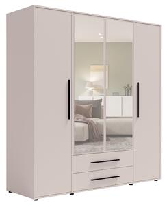 MAXIONE k | šatní skříň SZ4D2SZ MX-13 se zrcadly | 197,6 cm | kašmír