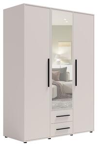 MAXIONE k | šatní skříň SZ3D2SZ MX-12 se zrcadlem | 150 cm | kašmír
