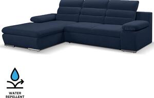 Sedací souprava GRECO MINI | 185x278 cm | LEVÁ | 79 temně modrá WATER REPELLENT | rozkládací + úložný prostor