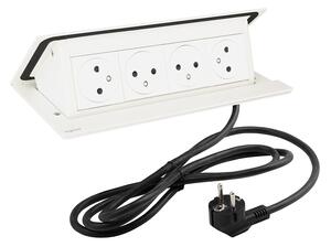 LEGRAND PopUp, 4x230V, elektrická zásuvka, 492660 bílá matná