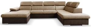 Sedací souprava COOL II | 191x343x220 cm | rozkládací + 2x úlož. prostor | LEVÁ | hnědá 04/68