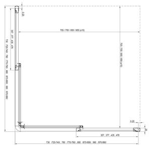 Ravak 14V701O2ZGS - Sprchový kout SUPERNOVA 90x90 cm bílá