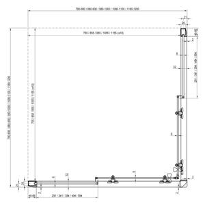 Ravak 1XV70C00Z1 - Sprchový kout BLIX 90x90 cm lesklý chrom