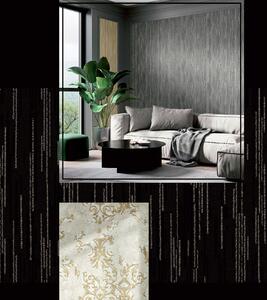 Luxusní šedo-stříbrná proužková vliesová tapeta na zeď, 47736, Eterna, Parato