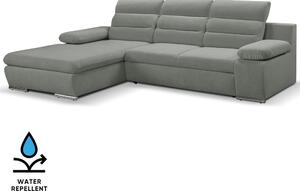 Sedací souprava GRECO MINI | 185x278 cm | LEVÁ | 93 šedá WATER REPELLENT | rozkládací + úložný prostor