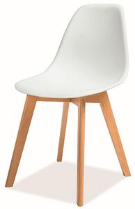 Židle Moris PP bílý, bukové dřevo