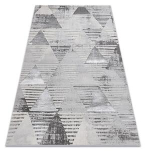 Koberec LIRA E1627 Trojúhelníky geometrický, strukturální, glamour - šedý