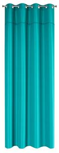 Jednobarevný dekorační závěs tyrkysové barvy 135 x 260 cm