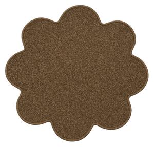 Vopi Kusový koberec Eton hnědý květina - 120x120 kytka cm