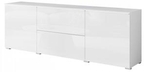 TV skříňka/stolek Sawoti 181, Barva: černý grafit, Osvětlení: osvětlení LED - bílé 5903211409387