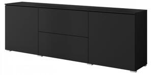 TV skříňka/stolek Sawoti 181, Barva: černý grafit, Osvětlení: osvětlení LED - bílé 5903211409387