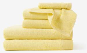 Goldea modalový ručník/osuška s přírodním vláknem - světle žlutý 30 x 50 cm