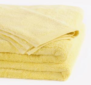 Goldea modalový ručník/osuška s přírodním vláknem - světle žlutý 30 x 50 cm