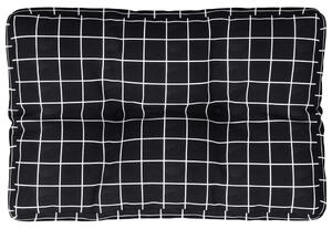 Poduška na palety černá károvaná 50 x 40 x 12 cm textil