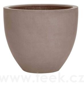 Pottery Pots Venkovní květináč kulatý Jesslyn M, Taupe (barva béžová taupe), kolekce Natural, kompozit Fiberstone, průměr 60 cm x v 52 cm, objem cca 107 l