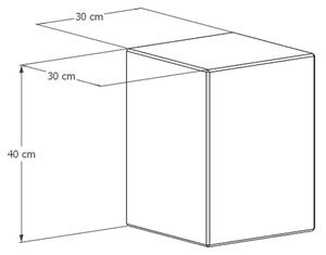 Masivní odkládací kostka Straka velikost kostky: 30 x 30 (cm)