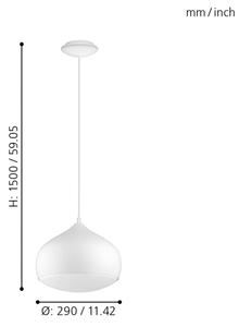 Eglo 98047 - LED RGBW Stmívatelný lustr na lanku COMBA-C LED/18W/230V BT