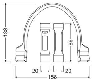 Osram - LED Stmívatelná svítilna LEDINSPECT WEARABLE NECKLIGHT LED/1W/3,7V IP54