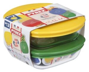 SADA 2x Skleněná dóza na potraviny PYREX 0,3 l