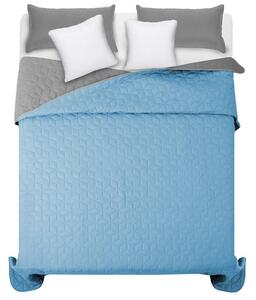 Oboustranné modro šedé přehozy na manželskou postel 220 x 240 cm