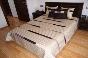 Luxusní přehozy na postel v béžové barvě