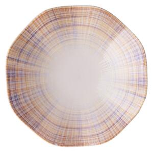 Jídelní sada 24 ks oranžová/modrá/porcelán
