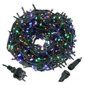 LED světelný řetěz - 25,5m, 300LED, IP44, multicolor