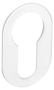 Dveřní rozeta MP 1UOR pro kolekci NUDA, Otvor pro obyčejný klíč BB, MP WS (bílá mat)