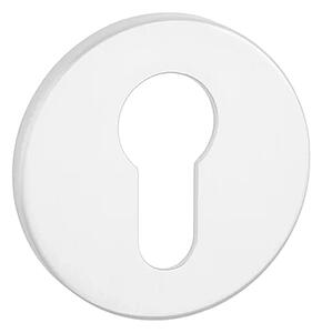 Dveřní rozeta MP - AS - R 5S (WS - Bílá matná), Otvor pro obyčejný klíč BB, MP WS (bílá mat)