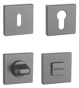 Dveřní rozeta MP - AS - HR 5S (BS - Černá matná), Otvor pro obyčejný klíč BB, MP BS (černá mat)