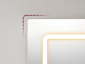 SONGMICS Zrcadlová skříňka s LED osvětlením a nabíjecí stanicí Bjorn 80 cm bílá