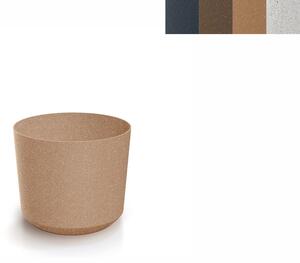 PROSPERPLAST Květináč - TUBO Eco Wood Průměr: 33,8 cm, Barva: kávová
