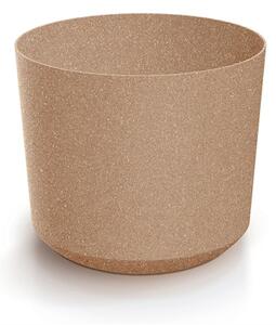 PROSPERPLAST Květináč - TUBO Eco Wood Průměr: 12,8 cm, Barva: kávová