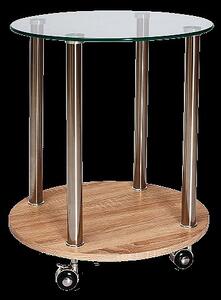 SIGNAL SIG Konferenční stolek CARLA dub sonoma/chrom