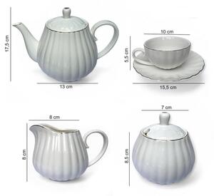 Porcelánová kávová sada 15 ks bílá