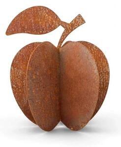 Kovová zahradní dekorace Jablko 3D malé 35 cm corten