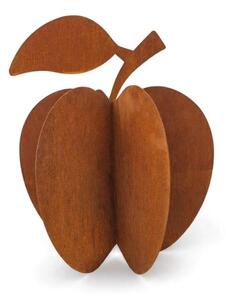 Kovová zahradní dekorace Jablko 3D střední 56 cm corten