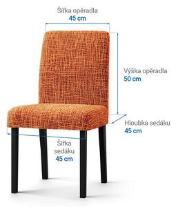 Bielastické potahy GRAFITI NOVÉ cihlové židle s opěradlem 2 ks (45 x 45 x 50 cm)