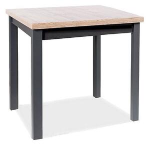 SIGNAL SIG Jídelní stůl ADAM dub wotan/černý 90x65