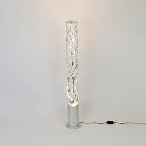 Stojací lampa Talismano, stříbrná barva, výška 176 cm, železo