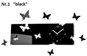 Motýlci nástěnné hodiny z akrylového skla
