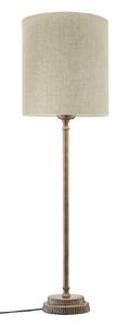 PR Home Stolní lampa Kent béžová/mosazné stínidlo Celyn cylindr