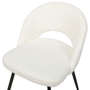Buklé Jídelní židle Sada 2 ks Bílá ONAGA