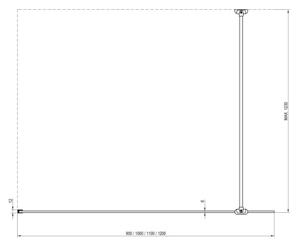 Ravak GW9WG0C00Z1 - Sprchový kout WALK-IN 120x200 cm lesklý chrom