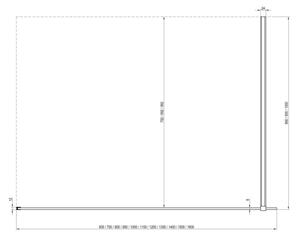 Ravak GW9WA030SZ1 - Sprchový kout WALK-IN 100x200 cm černá