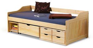 Halmar Dětská postel MAXIMA celomasivní borovicová se zásuvkami 90x200