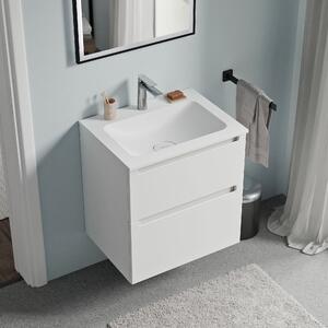 Koupelnová skříňka VIREO 60 cm s umyvadlem z minerálního odlitku CREAM