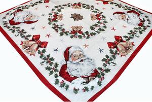 Vánoční gobelínový ubrus na stůl Mikuláš 90x90 cm Chenille IT014